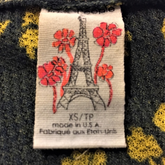 Rare Free People Thermal Boho Floral Print Tee - Size XS - Picture 4 of 6